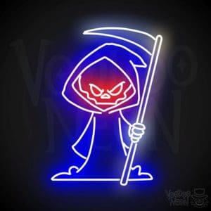 “Grim Reaper” LED neon sign by Voodoo Neon.